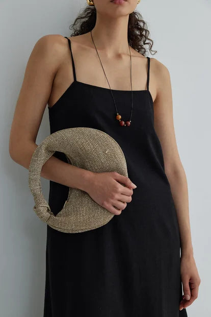 Stockholm Leinenkleid in schwarz