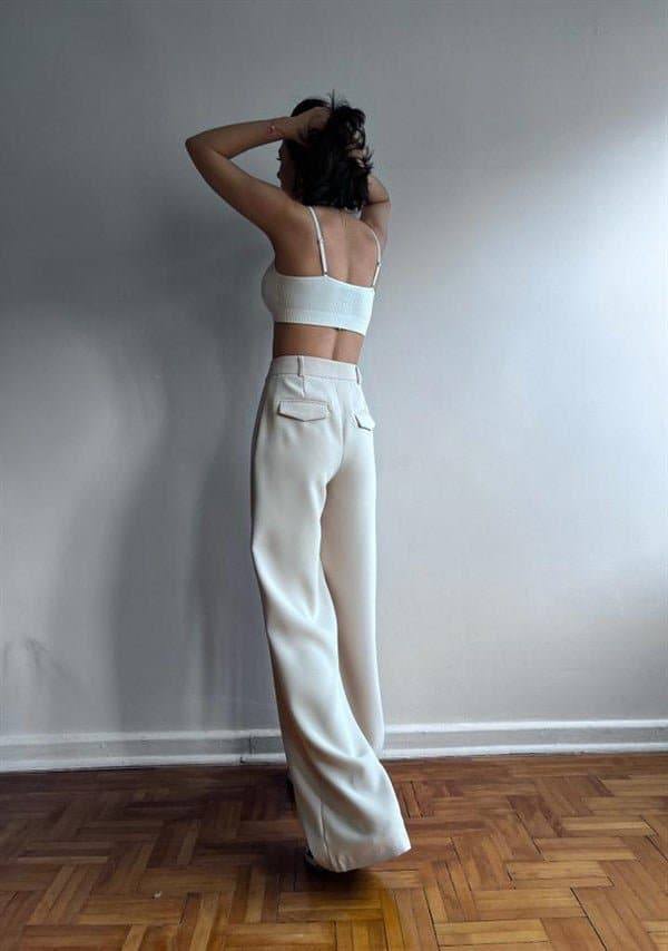 Lounge Stoffhose Creme - Matterhorn Studio