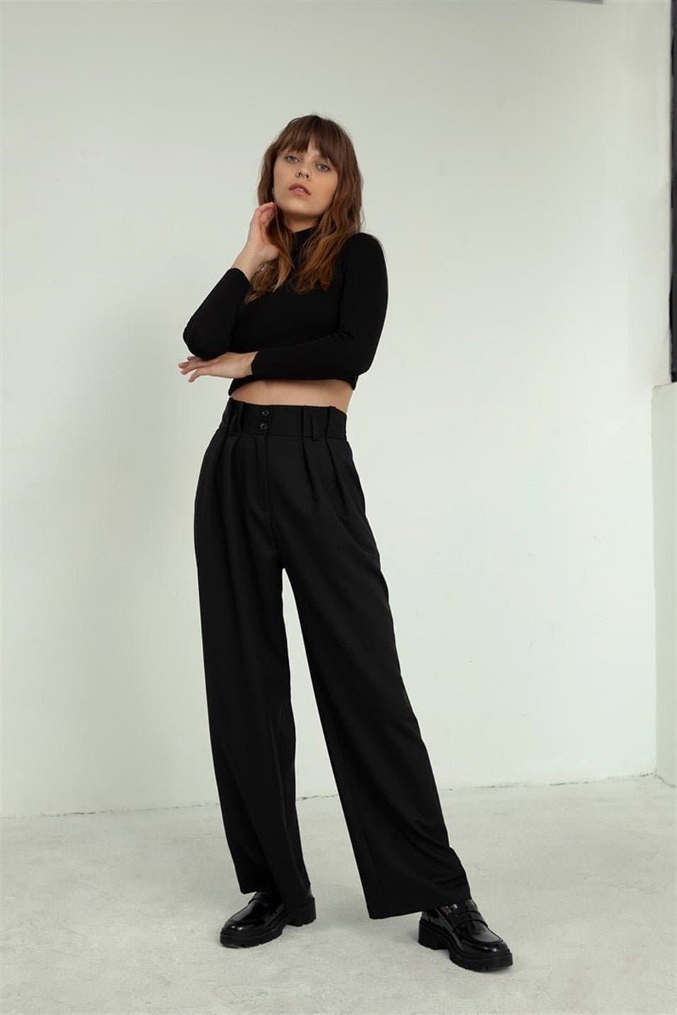 Stoffhose Artsy Schwarz - Matterhorn Studio