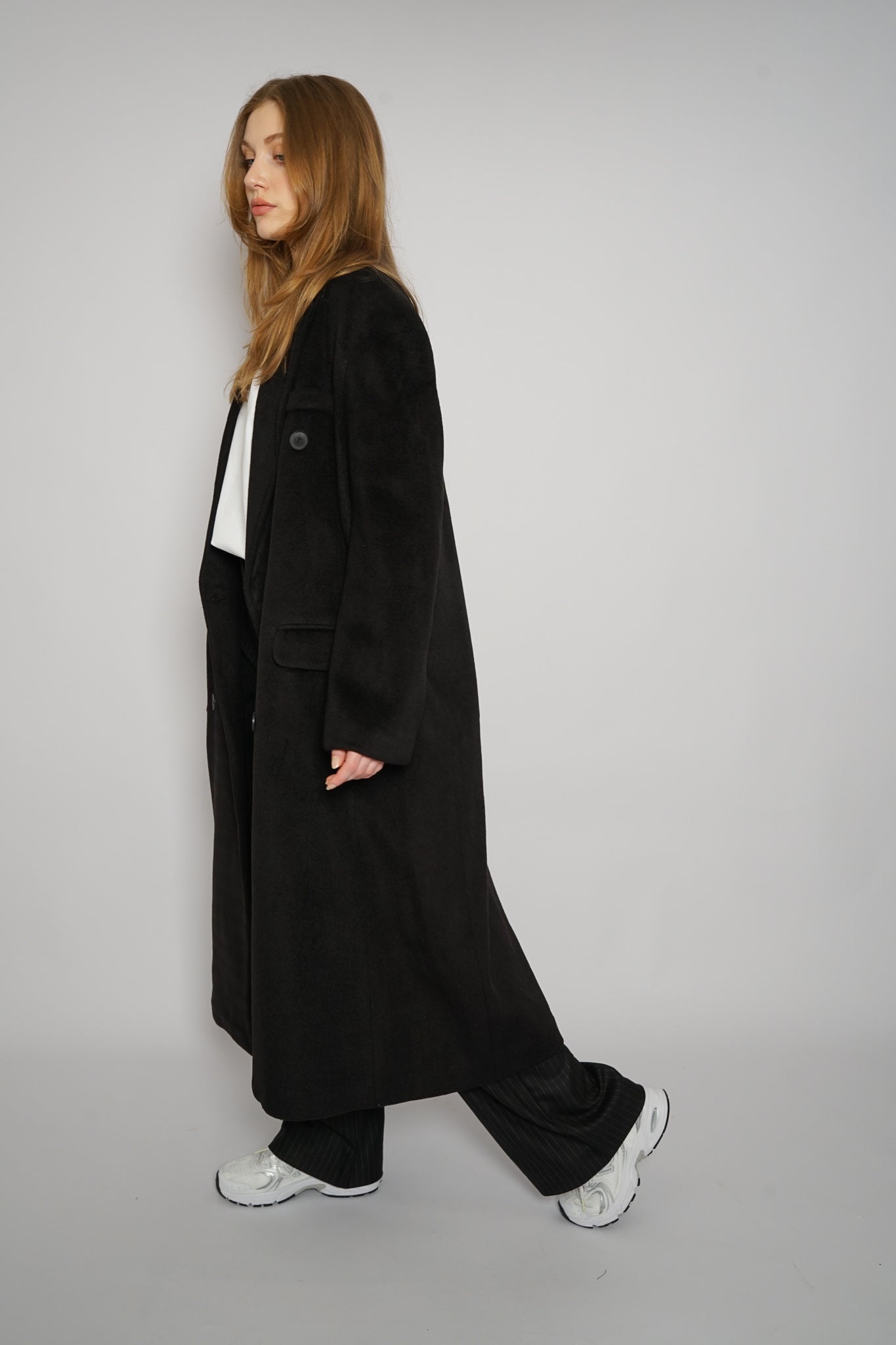 Aarhust Oversize Mantel schwarz