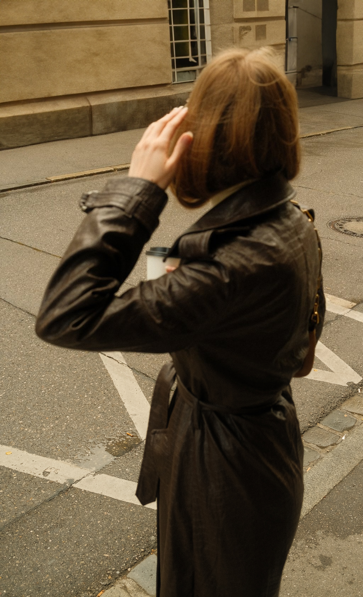 Slånger Trenchcoat aus Kunstleder - Matterhorn Studio