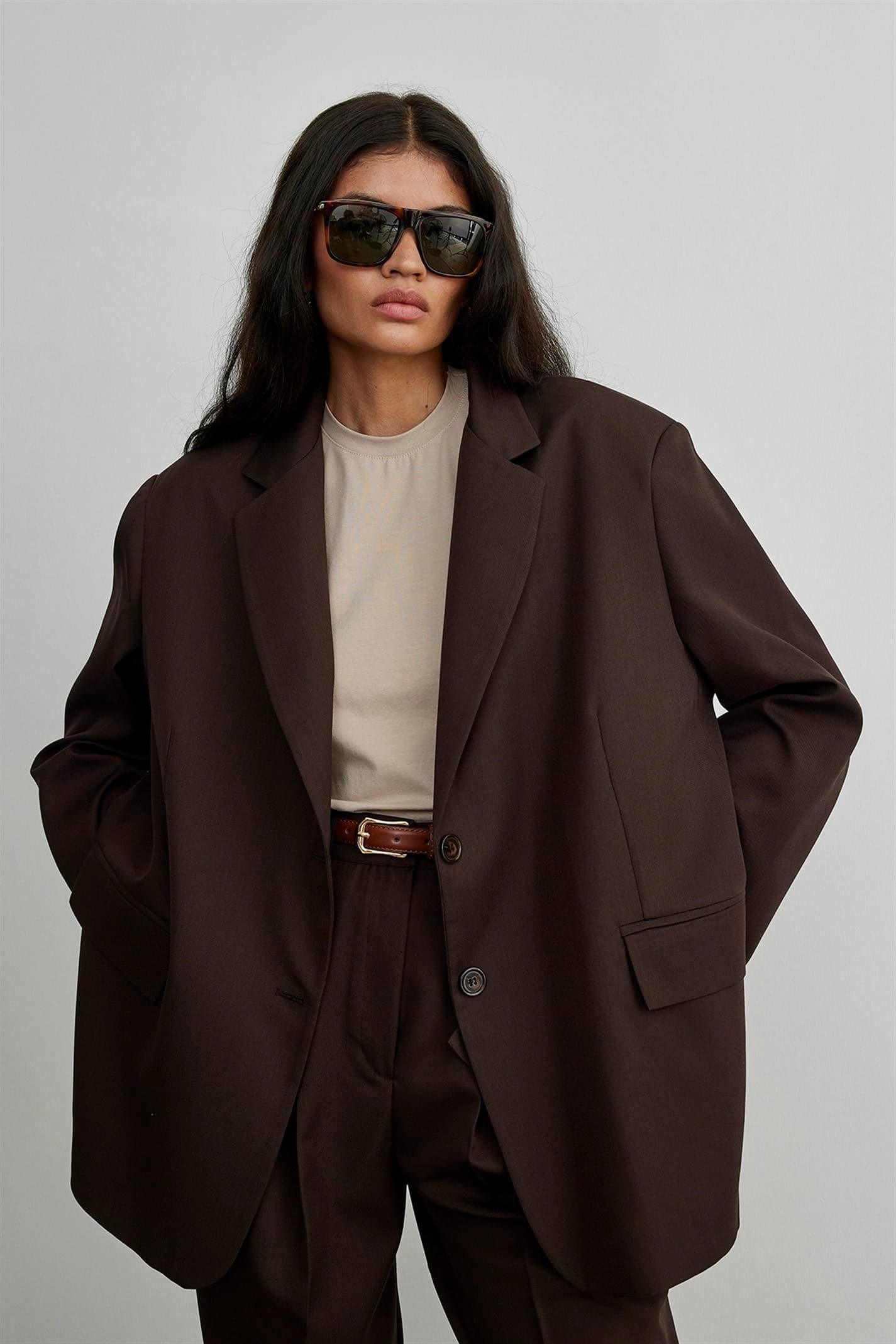 Brun Blazer oversize #brown - Matterhorn Studio