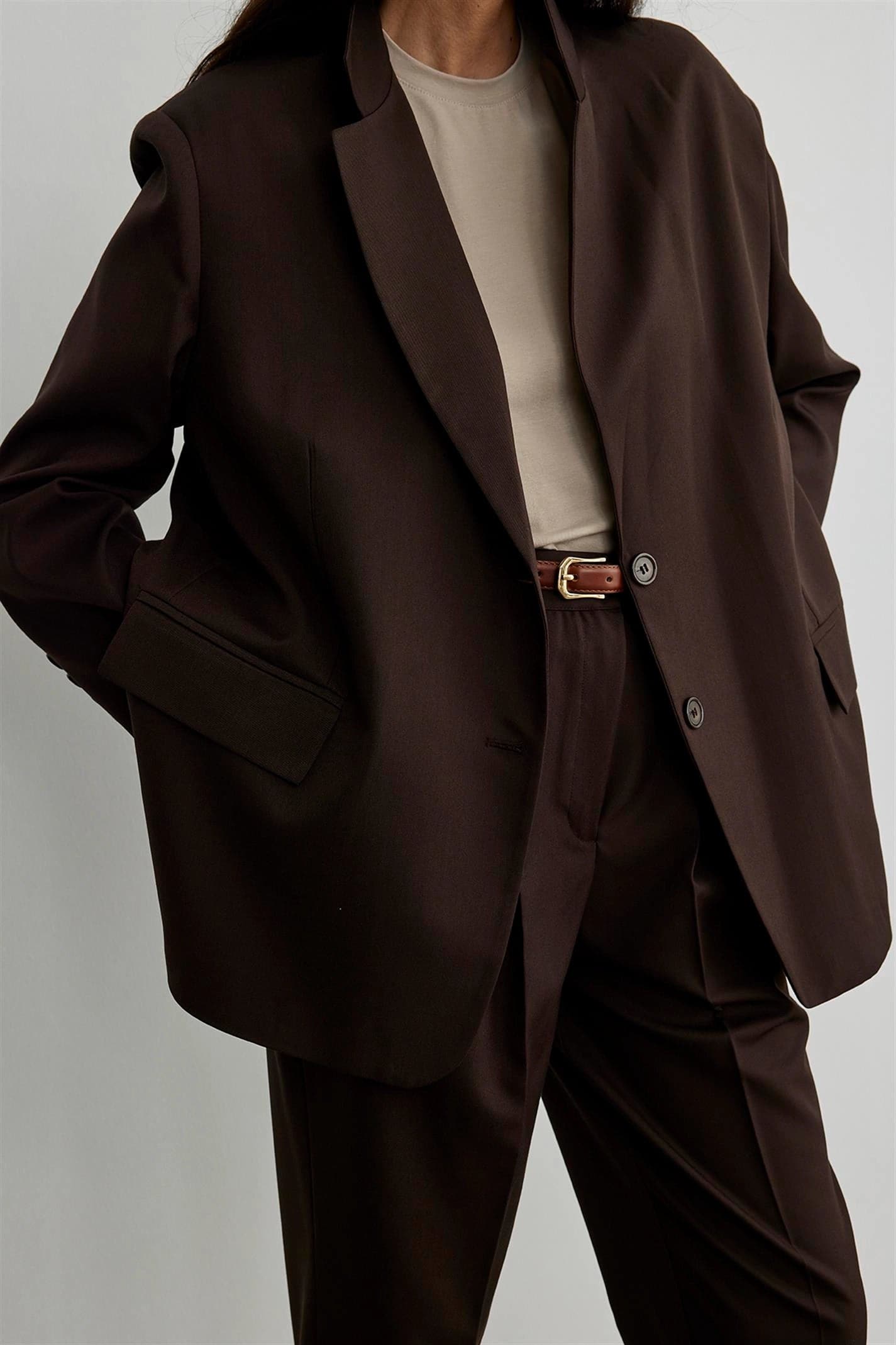 Brun Blazer oversize #brown - Matterhorn Studio